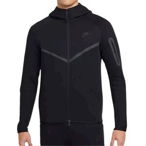 Nike Sportswear Tech Fleece Hooded Jacket Black CU4489-010 Men’s Size XLT